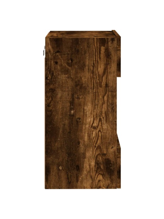 Tv plaukti ar led lampiņām, 40x30x60,5 cm, ozolkoka krāsā