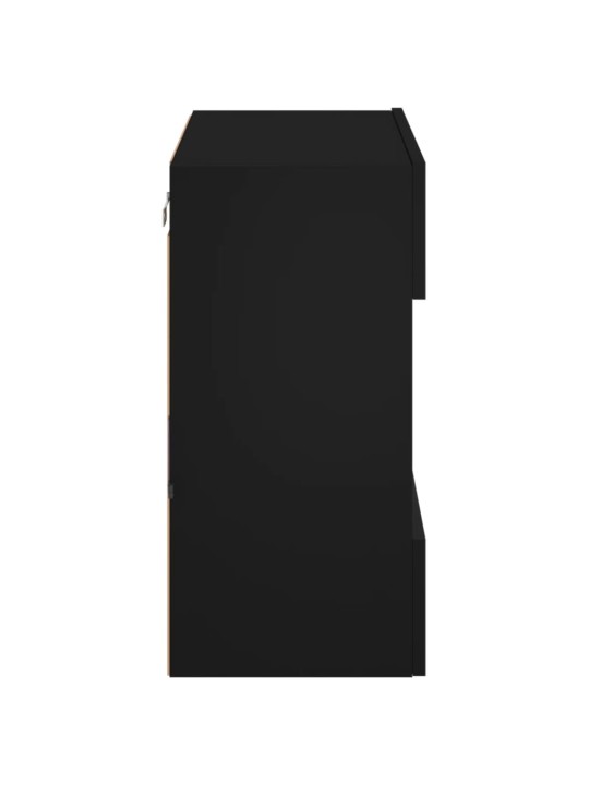 Tv galdiņš ar led lampiņām, melni, 58,5x30x60,5 cm