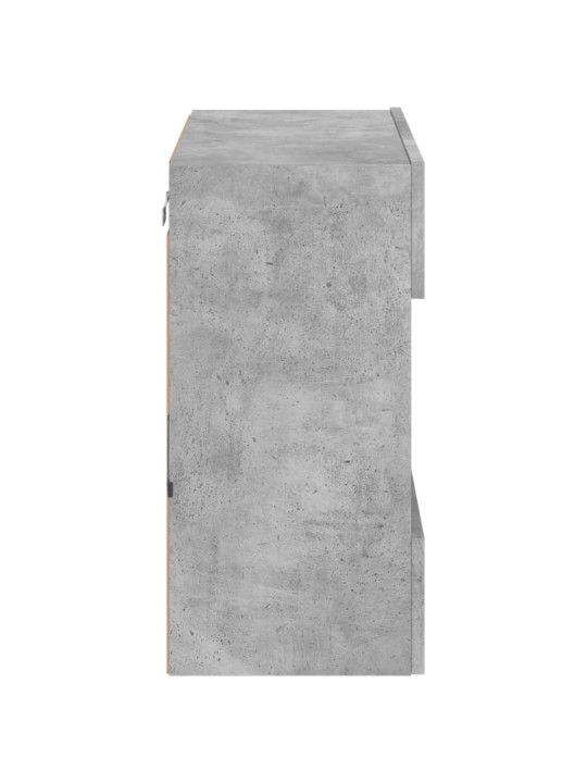 Tv galdiņi ar led lampiņām, betona pelēki, 58,5x30x60,5 cm