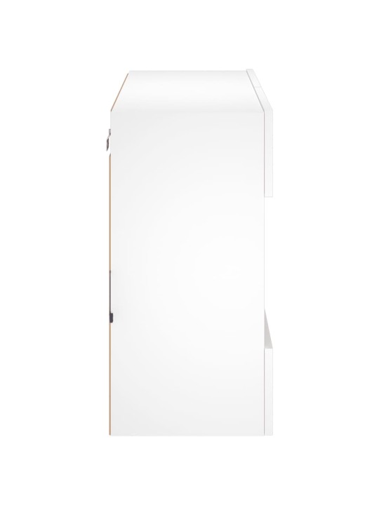 Tv galdiņš ar led lampiņām, balti, 78,5x30x60,5 cm