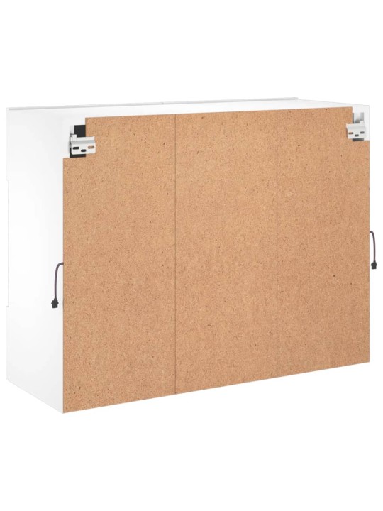Tv galdiņš ar led lampiņām, balti, 78,5x30x60,5 cm