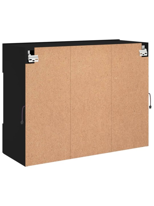 Tv galdiņš ar led lampiņām, melni, 78,5x30x60,5 cm