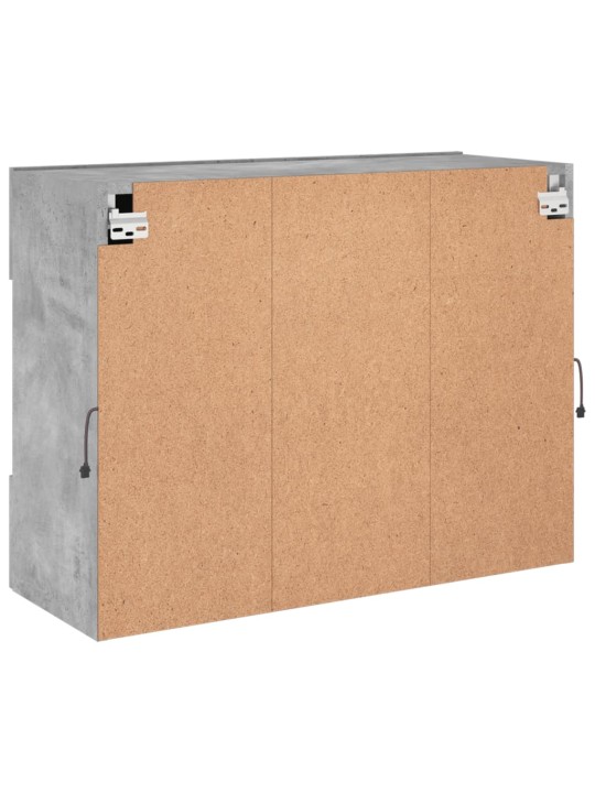 Tv galdiņi ar led lampiņām, betona pelēki, 78,5x30x60,5 cm