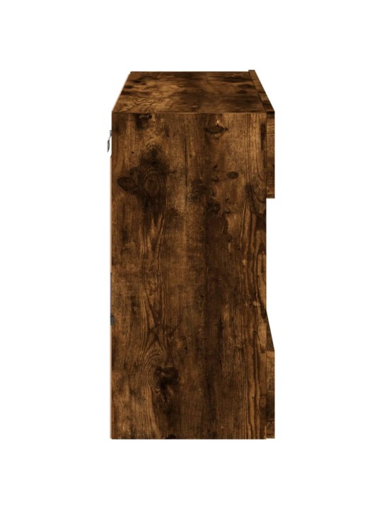 Tv plaukti ar led lampiņām, 78,5x30x60,5 cm, ozolkoka krāsā