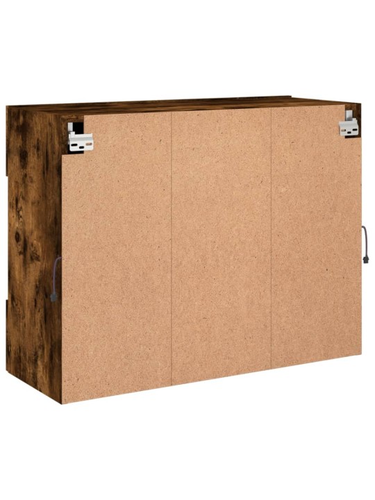 Tv plaukti ar led lampiņām, 78,5x30x60,5 cm, ozolkoka krāsā