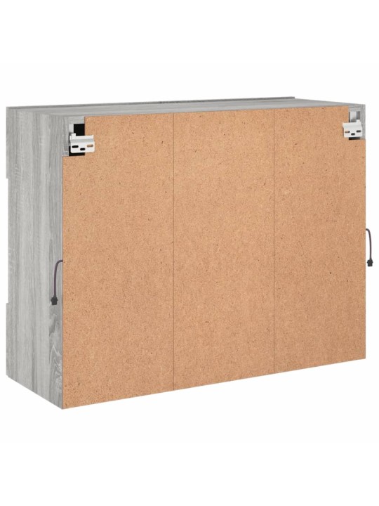 Tv skapītis ar led lampiņām, pelēka ozola krāsa, 78,5x30x60,5cm