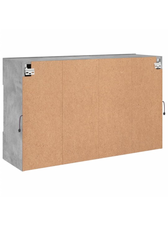 Tv galdiņi ar led lampiņām, betona pelēki, 98,5x30x60,5 cm