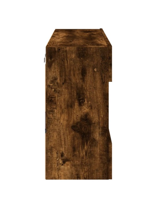 Tv plaukti ar led lampiņām, 98,5x30x60,5 cm, ozolkoka krāsā