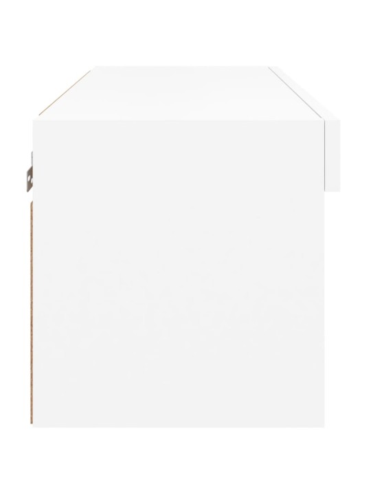 Tv skapītis ar led lampiņām, balts, 60x30x30 cm
