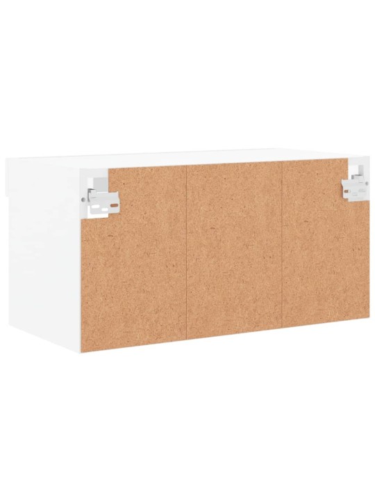 Tv skapītis ar led lampiņām, balts, 60x30x30 cm
