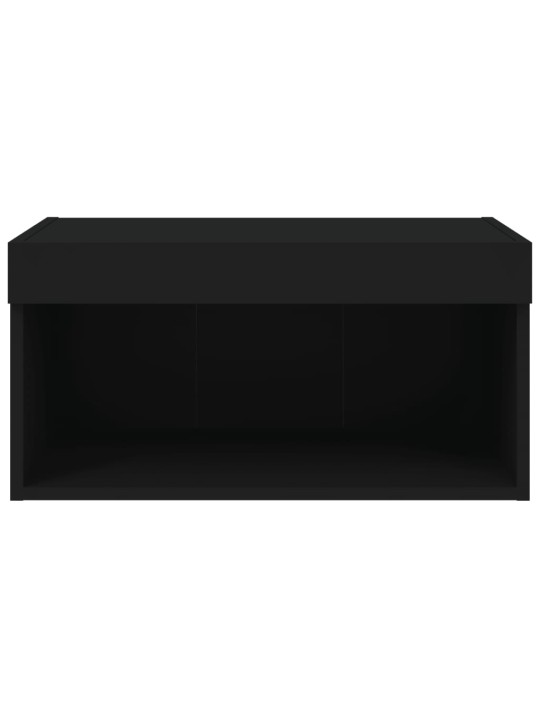 Tv skapītis ar led lampiņām, melns, 60x30x30 cm