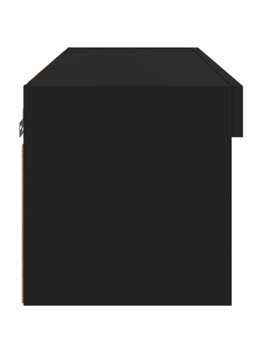 Tv skapītis ar led lampiņām, melns, 60x30x30 cm