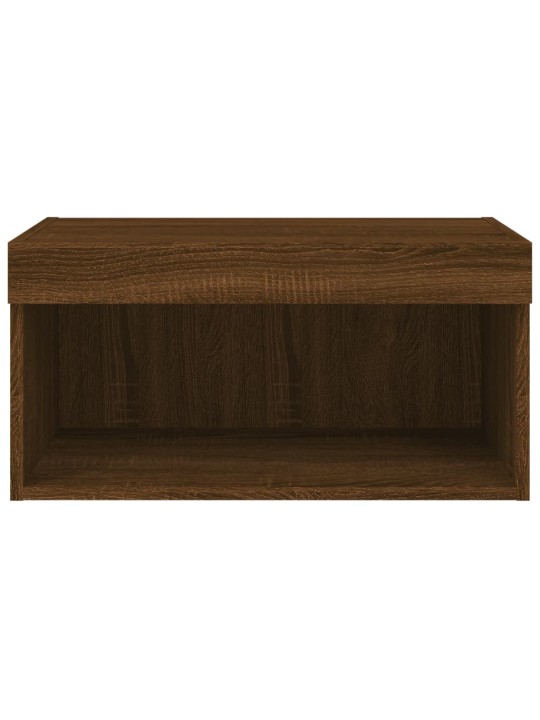 Tv galdiņš ar led lampiņām, brūna ozolkoka, 60x30x30 cm