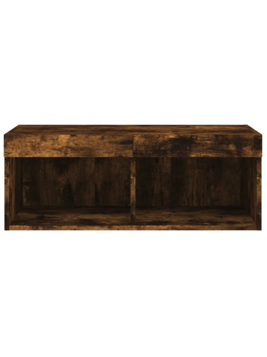 Tv skapītis ar led apgaismojumu, ozolkoka krāsa, 80x30x30 cm