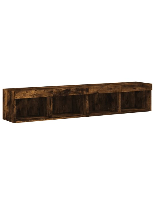 Tv skapīši ar led lampiņām, 2 gab., ozolkoka krāsa, 80x30x30 cm