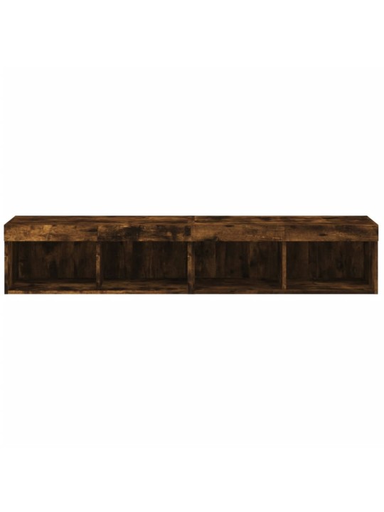 Tv skapīši ar led lampiņām, 2 gab., ozolkoka krāsa, 80x30x30 cm