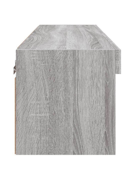 Tv skapītis ar led lampiņām, pelēka ozolkoka krāsa, 80x30x30 cm