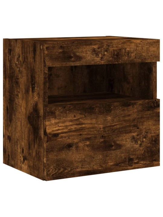 Tv plaukti ar led lampiņām, 40x30x40 cm, ozolkoka krāsā