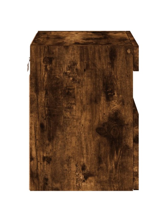 Tv plaukti ar led lampiņām, 40x30x40 cm, ozolkoka krāsā