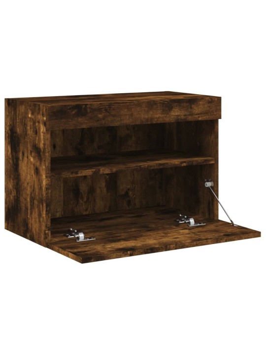 Tv plaukti ar led lampiņām, 60x30x40 cm, ozolkoka krāsā