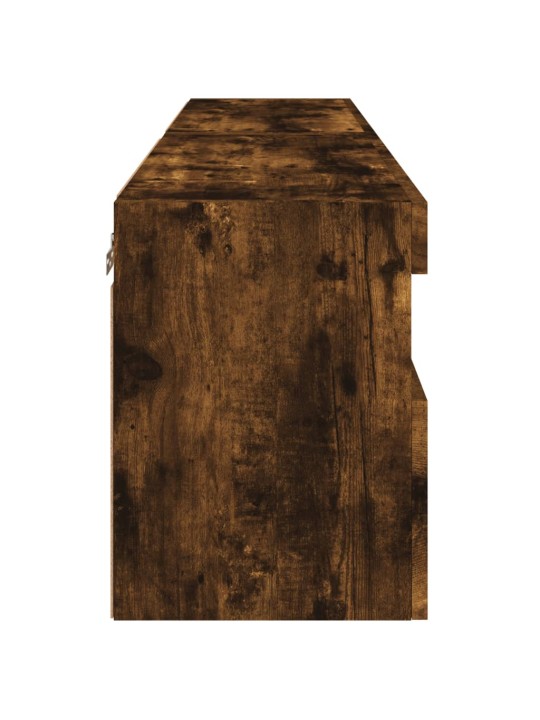 Tv plaukti ar led lampiņām, 2 gab., 60x30x40 cm, ozolkoka krāsa