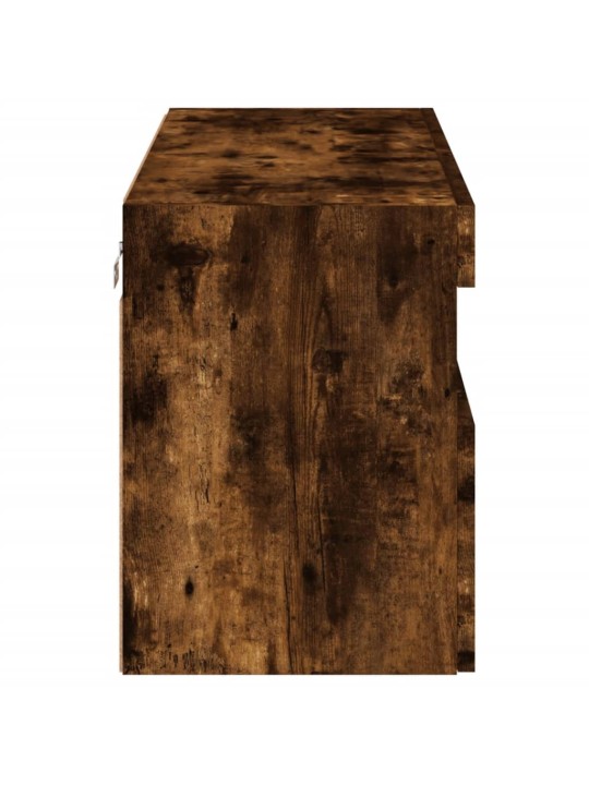 Tv plaukti ar led lampiņām, 80x30x40 cm, ozolkoka krāsā