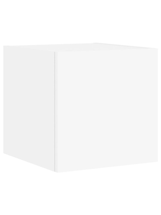 Tv galdiņš ar led lampiņām, balti, 30,5x35x30 cm