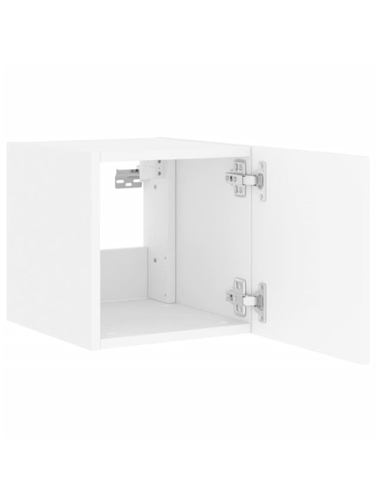 Tv galdiņš ar led lampiņām, balti, 30,5x35x30 cm