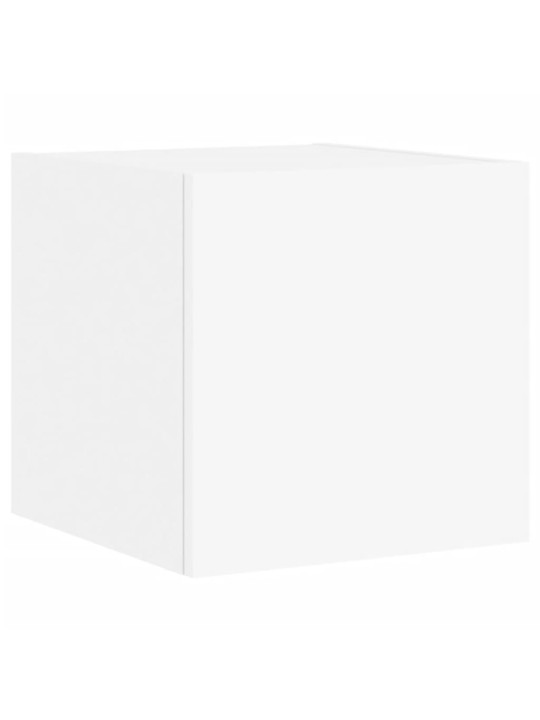 Tv galdiņi ar led lampiņām, 2 gab., balti, 30,5x35x30 cm