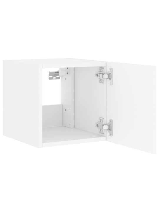 Tv galdiņi ar led lampiņām, 2 gab., balti, 30,5x35x30 cm