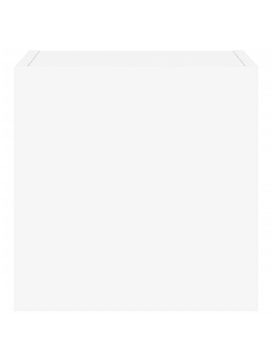 Tv galdiņi ar led lampiņām, 2 gab., balti, 30,5x35x30 cm