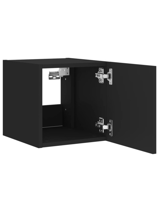 Tv galdiņš ar led lampiņām, melni, 30,5x35x30 cm