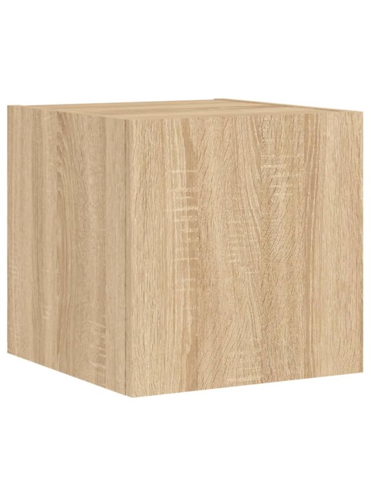 Tv plaukti ar led lampiņām, 30,5x35x30 cm, koka krāsā