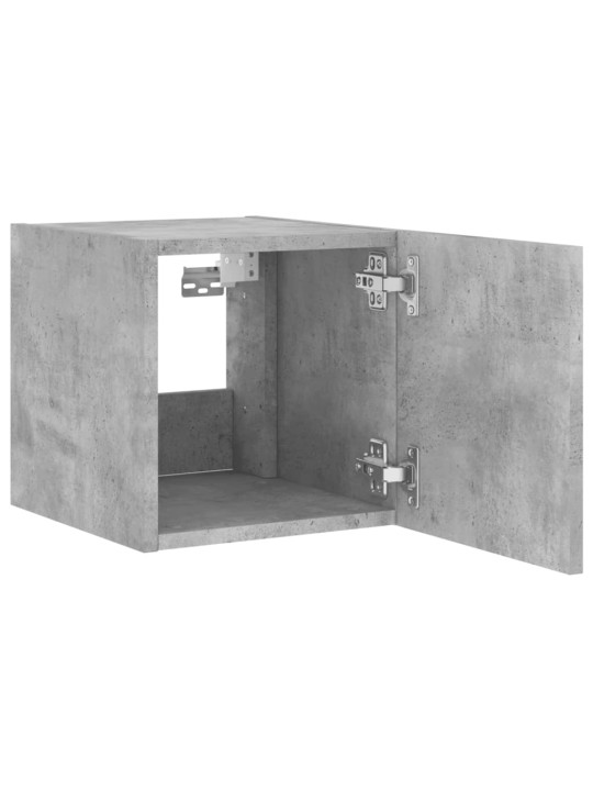 Tv galdiņi ar led lampiņām, betona pelēki, 30,5x35x30 cm