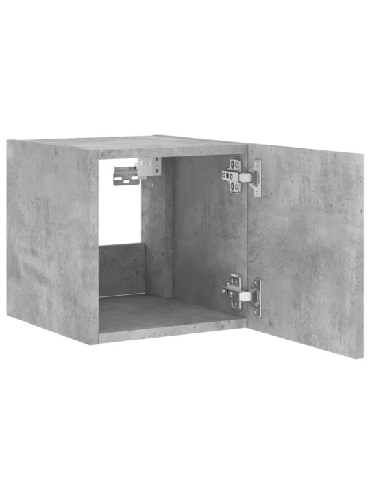Tv galdiņi ar led lampiņām, 2 gab., betona pelēki, 30,5x35x30cm