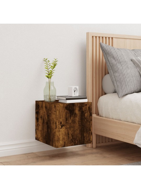 Tv plaukti ar led lampiņām, 30,5x35x30 cm, ozolkoka krāsā
