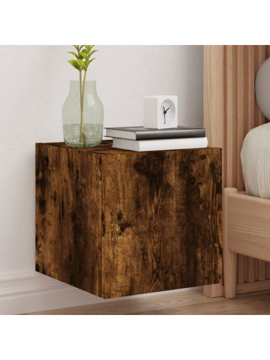 Tv plaukti ar led lampiņām, 30,5x35x30 cm, ozolkoka krāsā