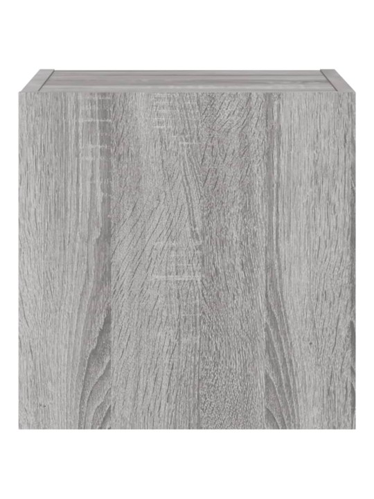 Tv skapītis ar led lampiņām, pelēka ozola krāsa, 30,5x35x30 cm