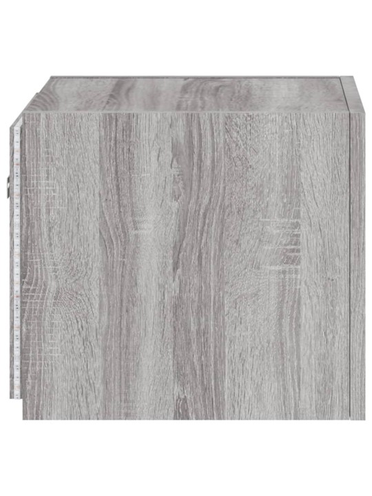 Tv skapītis ar led lampiņām, pelēka ozola krāsa, 30,5x35x30 cm