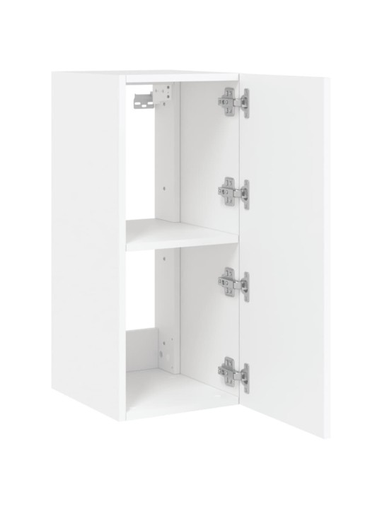 Tv galdiņš ar led lampiņām, balti, 30,5x35x70 cm