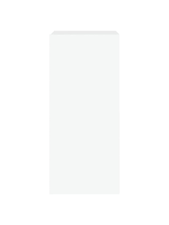 Tv galdiņš ar led lampiņām, balti, 30,5x35x70 cm
