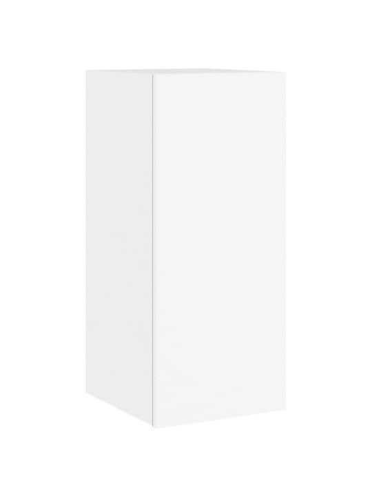 Tv galdiņi ar led lampiņām, 2 gab., balti, 30,5x35x70 cm