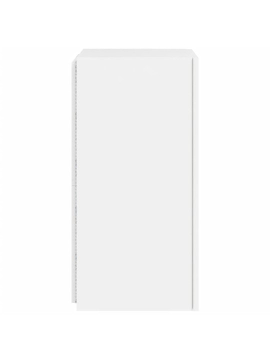 Tv galdiņi ar led lampiņām, 2 gab., balti, 30,5x35x70 cm