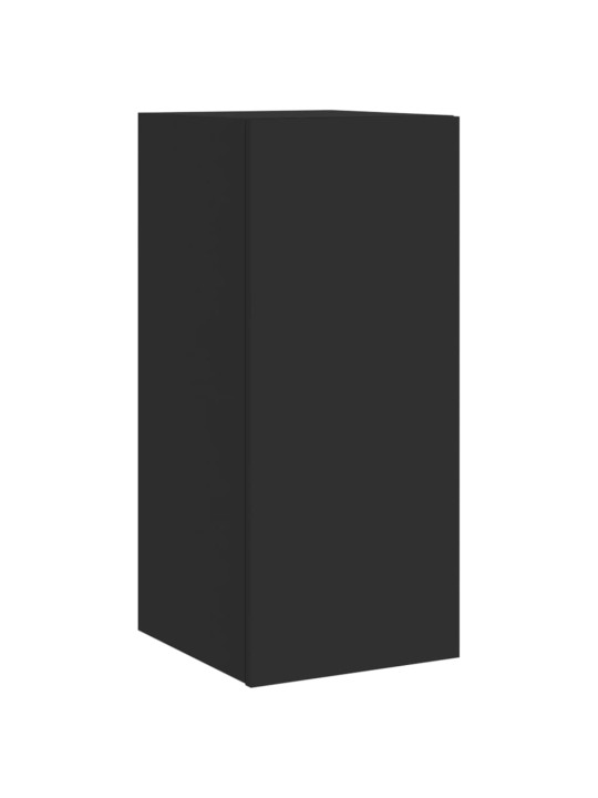 Tv galdiņš ar led lampiņām, melni, 30,5x35x70 cm