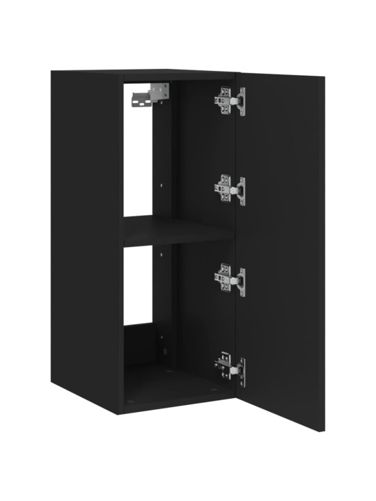 Tv galdiņš ar led lampiņām, melni, 30,5x35x70 cm