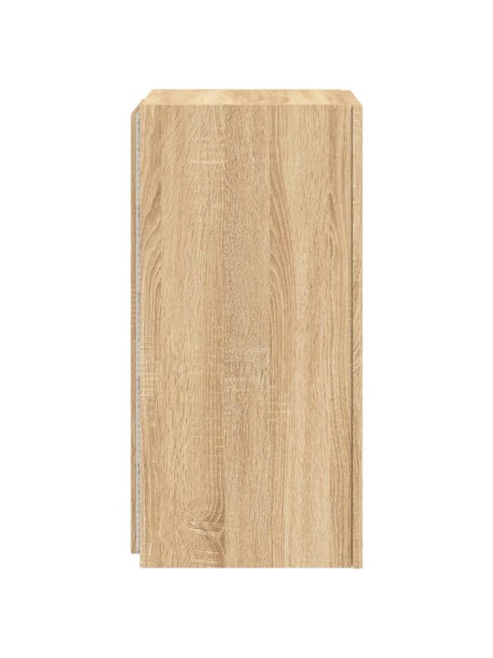 Tv plaukti ar led lampiņām, 2 gab., 30,5x35x70 cm, koka krāsa