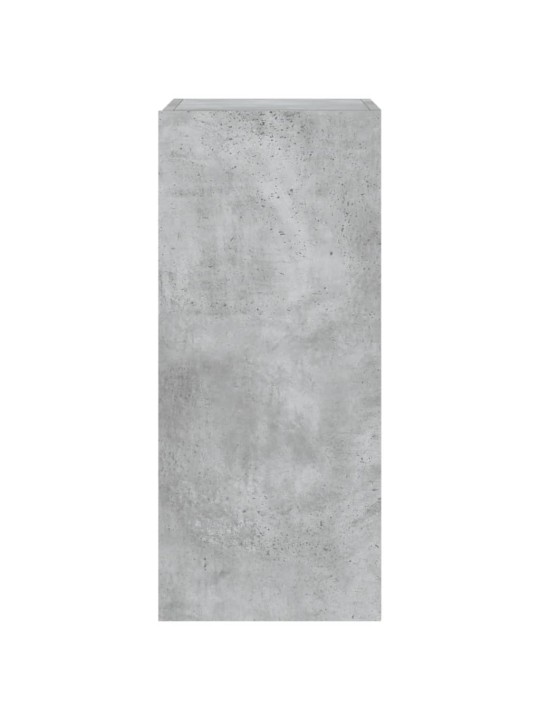 Tv galdiņi ar led lampiņām, betona pelēki, 30,5x35x70 cm