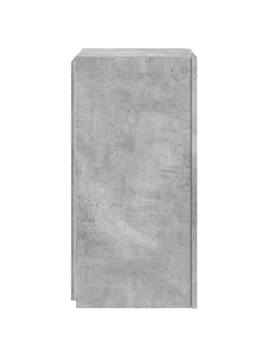Tv galdiņi ar led lampiņām, betona pelēki, 30,5x35x70 cm