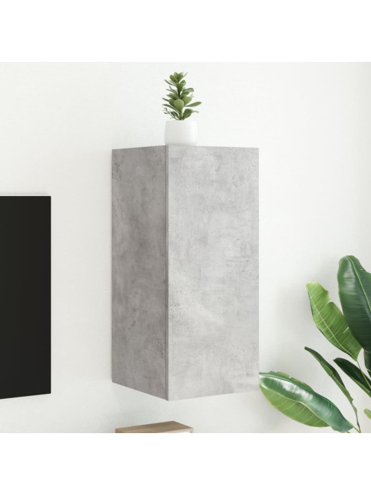 Tv galdiņi ar led lampiņām, betona pelēki, 30,5x35x70 cm