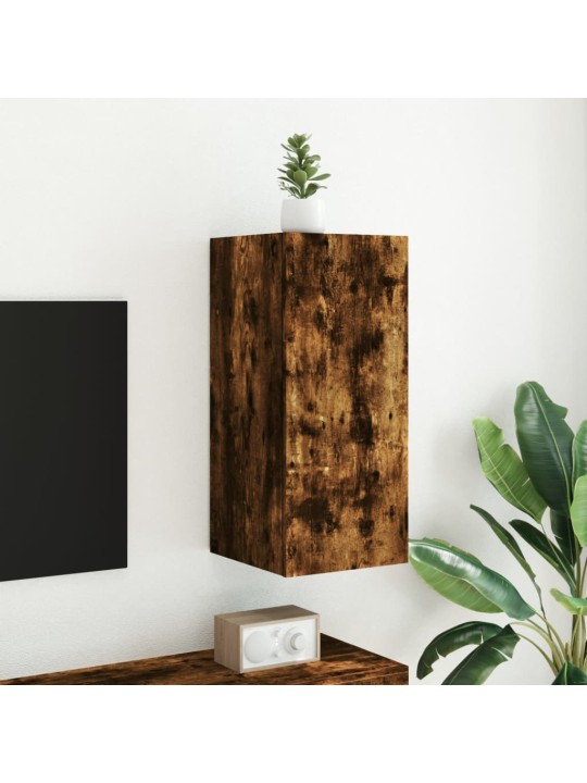 Tv plaukti ar led lampiņām, 30,5x35x70 cm, ozolkoka krāsā